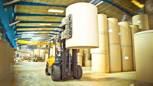 machine carries paper clamp forklifts