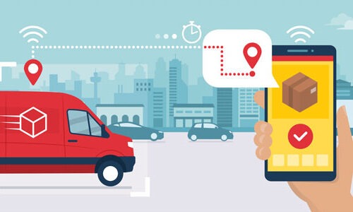 Real-time shipment tracking dashboard displaying delivery status and locations