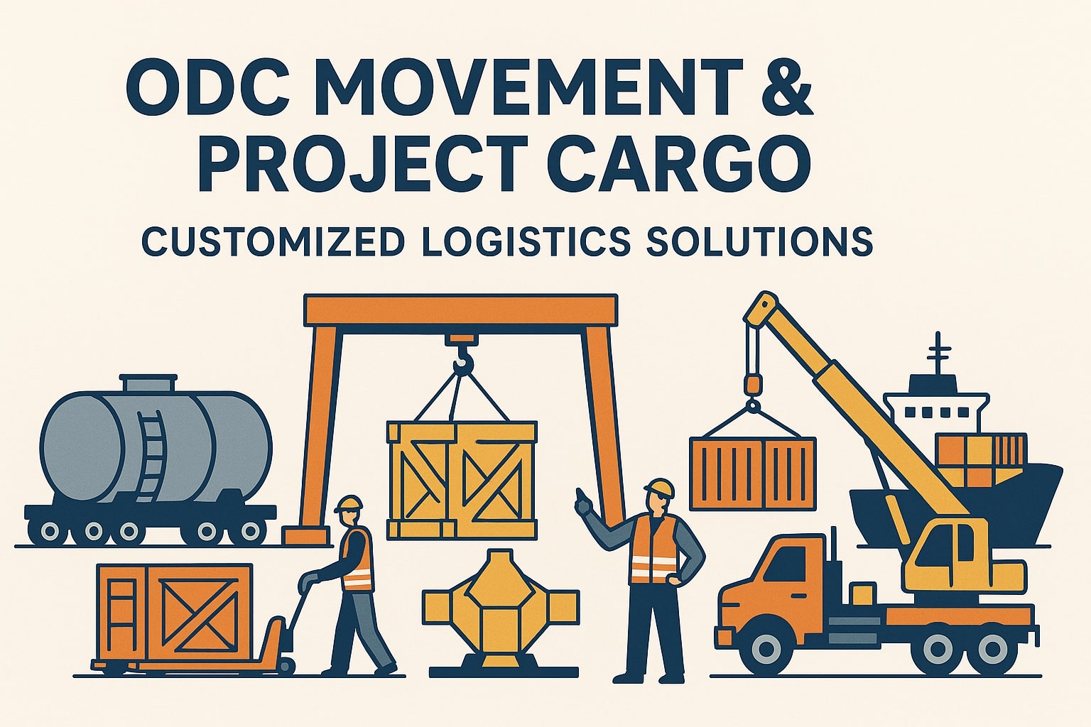 ODC cargo movement on multi-axle trailer for logistics transport