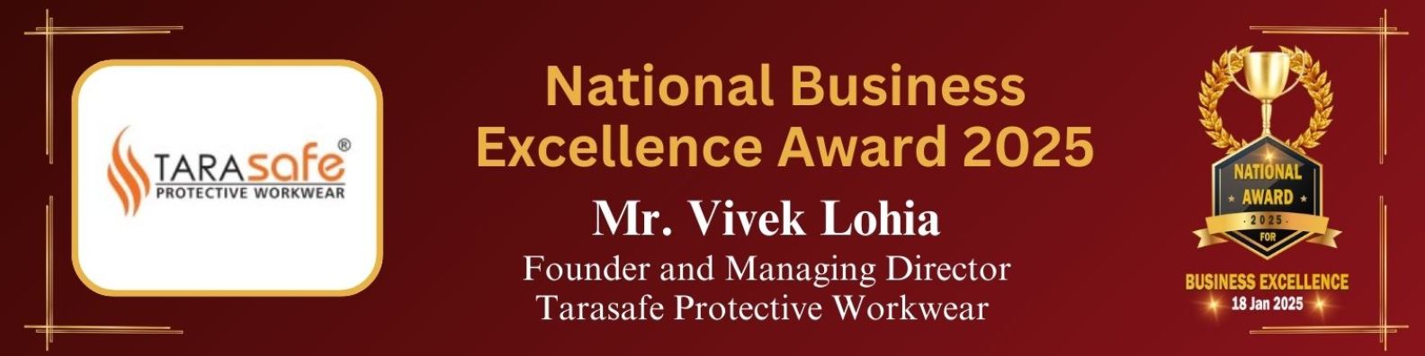 Mr. Vivek Lohia, Founder & Managing Director of Tarasafe Protective Workwear