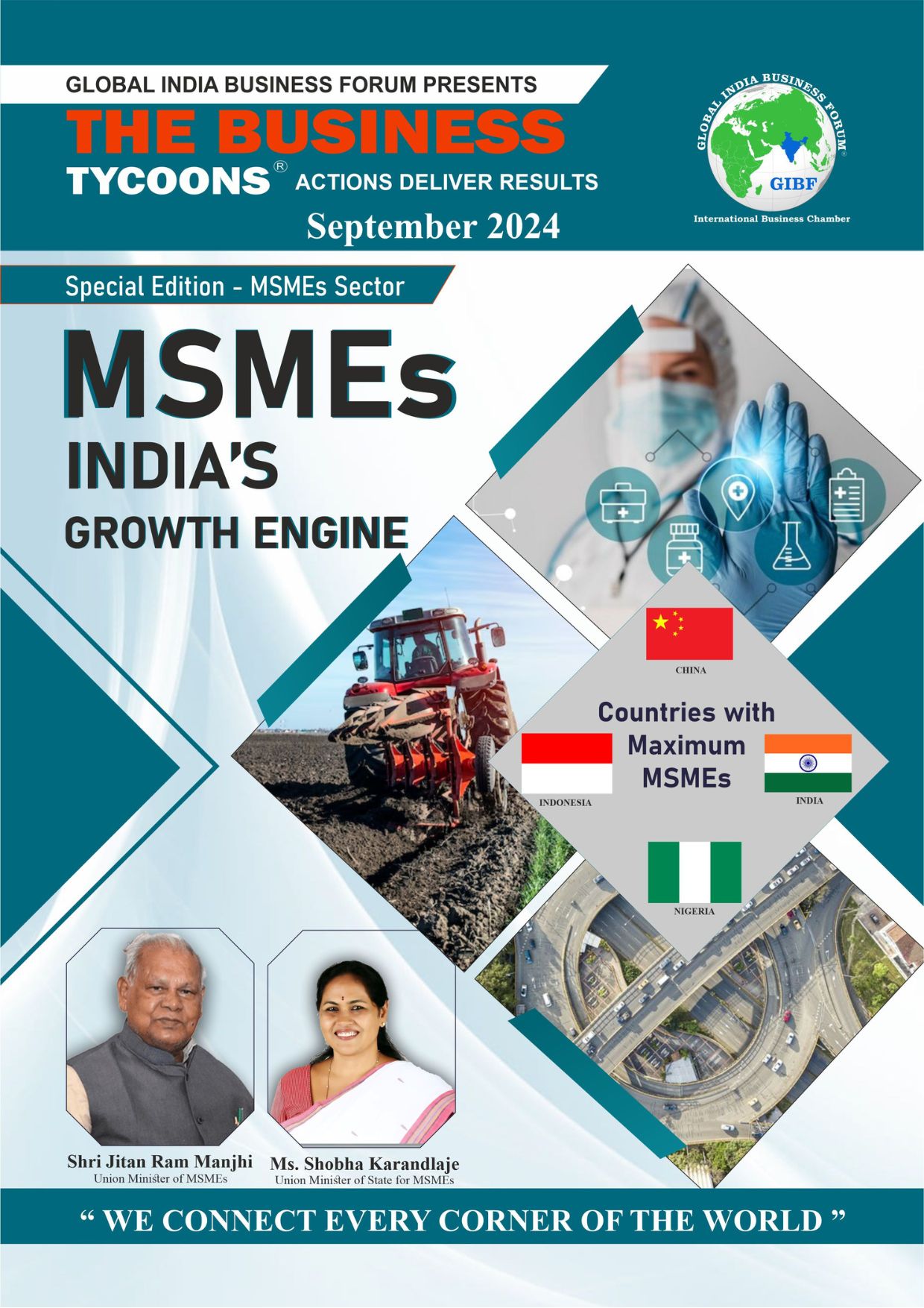 The MSMEs: India’s Growth Engine – Sep 2024 edition showcasing Micro, Small, and Medium Enterprises driving innovation, jobs.