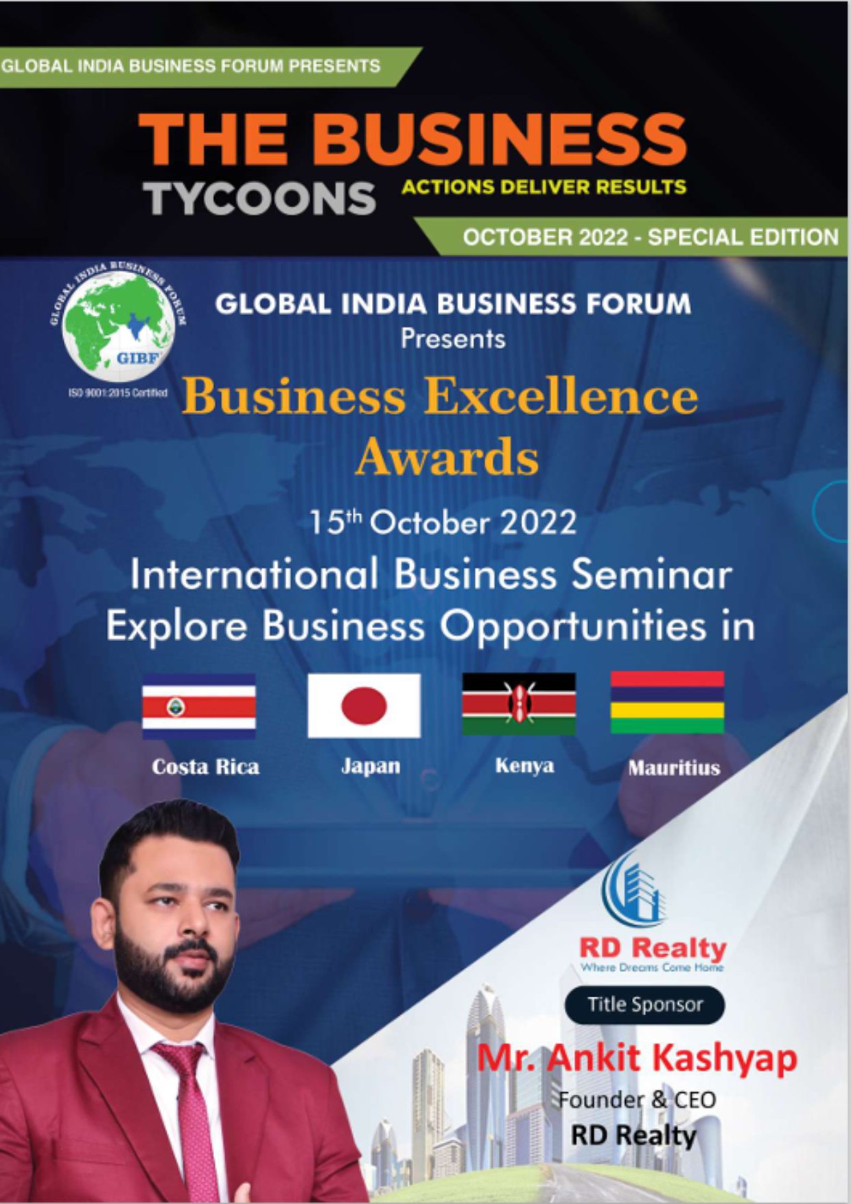 The Business Tycoons magazine “Business Excellence Awards Pune 2022” showcasing distinguished businesses, entrepreneurs, and