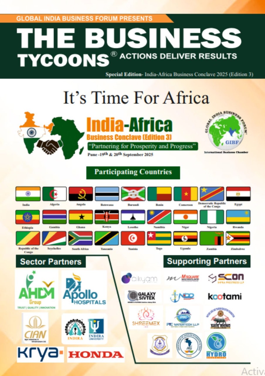 India-Africa Business Conclave 2025 by GIBF & The Business Tycoons showcasing leaders, networking, trade, and investments.