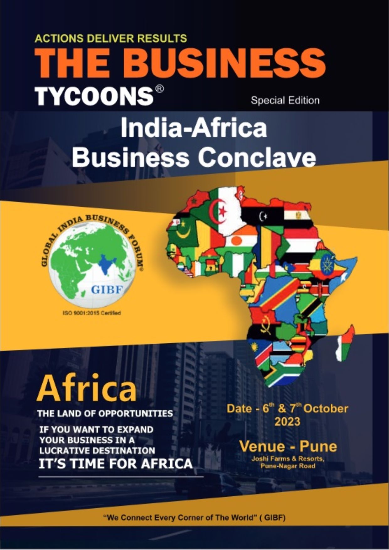 India-Africa Business Conclave Edition 1 magazine highlighting business leaders, emerging markets, and India-Africa trade and