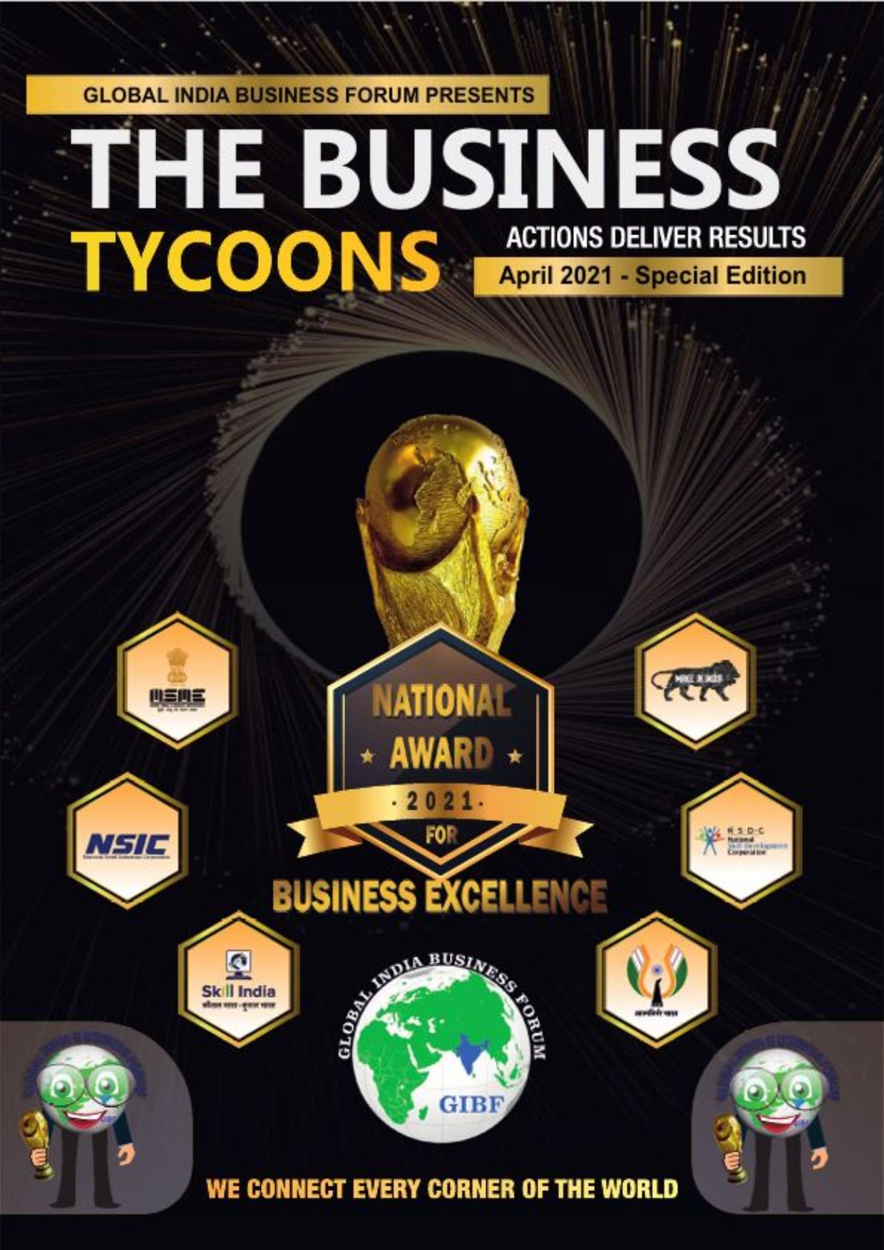 The Business Tycoons 2021 Business Excellence Awards magazine featuring celebrated businesses, innovators, and achievers of 2
