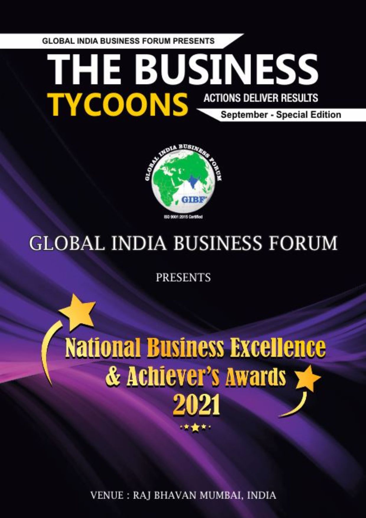 Highlights from The Business Tycoons 2021 Business Excellence Awards showcasing innovation, leadership, and global business e