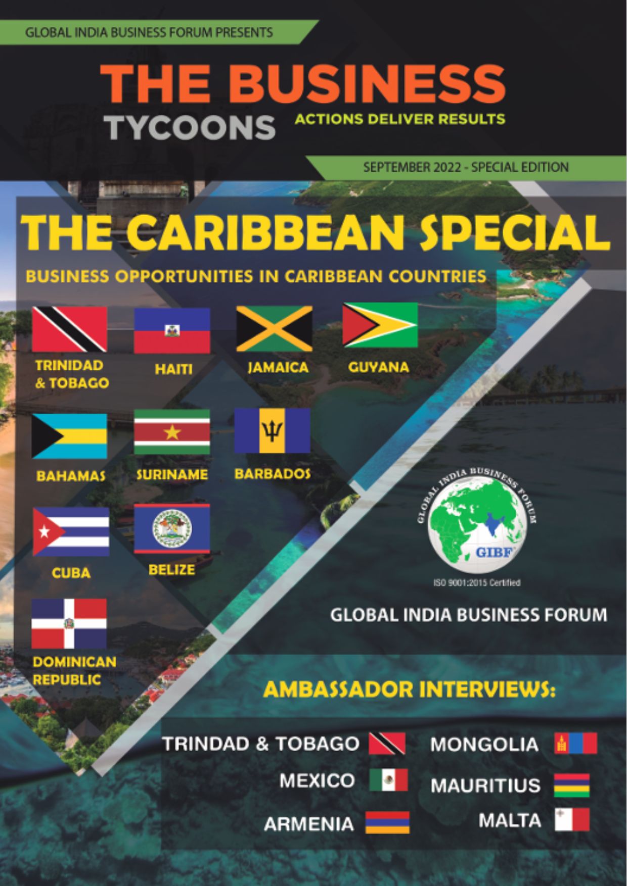 The Business Tycoons: The Caribbean Special 2022 magazine highlighting economic insights, investment opportunities, and entre